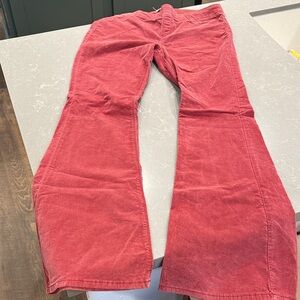Free People Red Boot Cut Pants